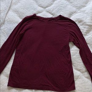 Maroon Dressbarn Long Sleeve Top